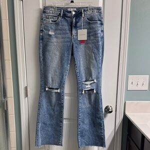 Lovervet by Vervet Light Blue Distressed Flare Jeans